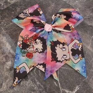 Betty Boop Rainbow Galaxy Devil & Rose Jumbo Hair Bow Clip